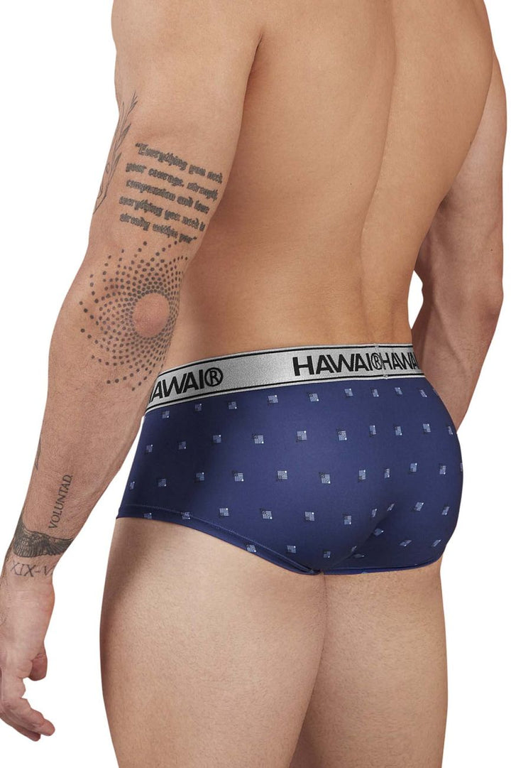 HAWAIR Printed Microfiber Briefs in Blue – men's briefs
