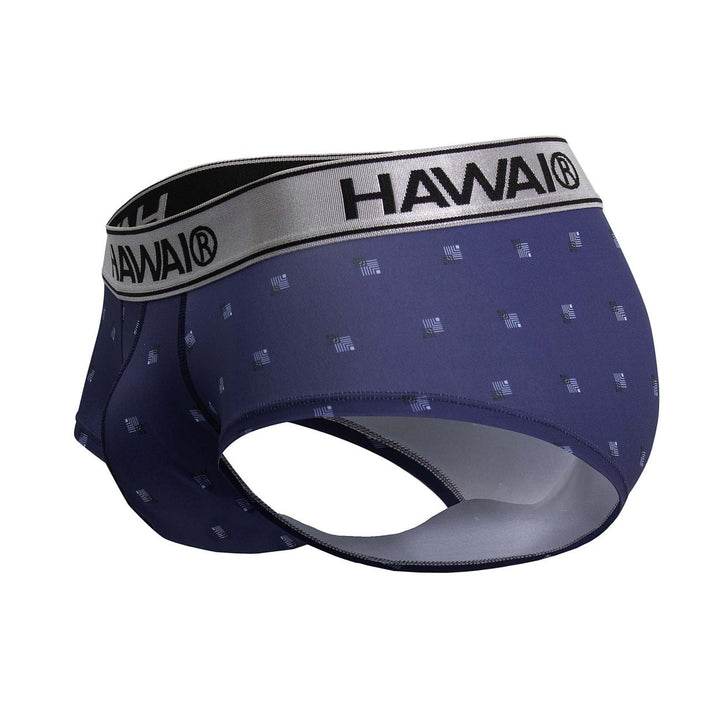 HAWAIR Printed Microfiber Briefs in Blue – men's briefs