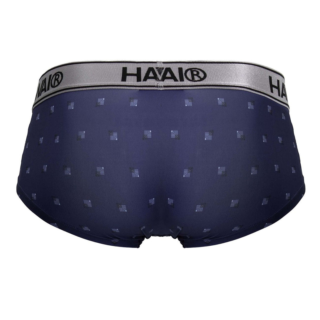 HAWAIR Printed Microfiber Briefs in Blue – men's briefs