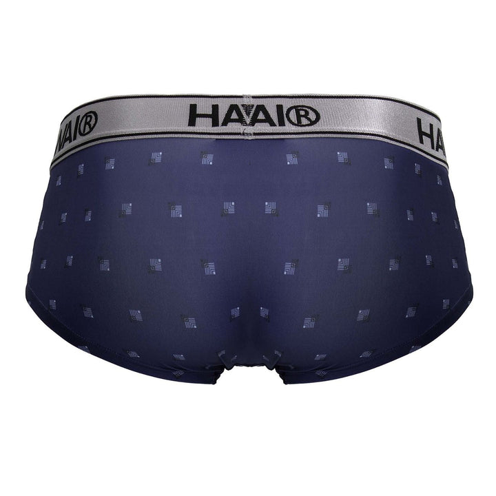 HAWAIR Printed Microfiber Briefs in Blue – men's briefs