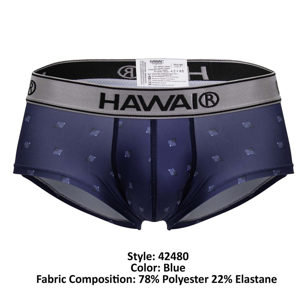 HAWAIR Printed Microfiber Briefs in Blue – men's briefs
