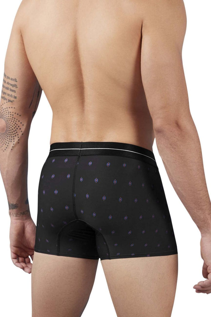 HAWAIR Printed Microfiber Trunks in Black – men's trunks