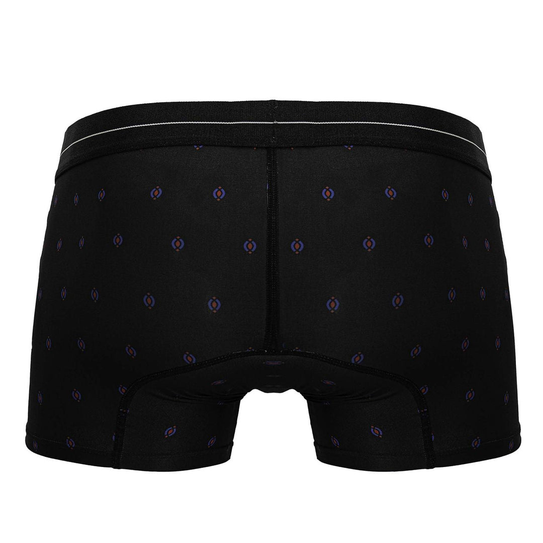 HAWAIR Printed Microfiber Trunks in Black – men's trunks