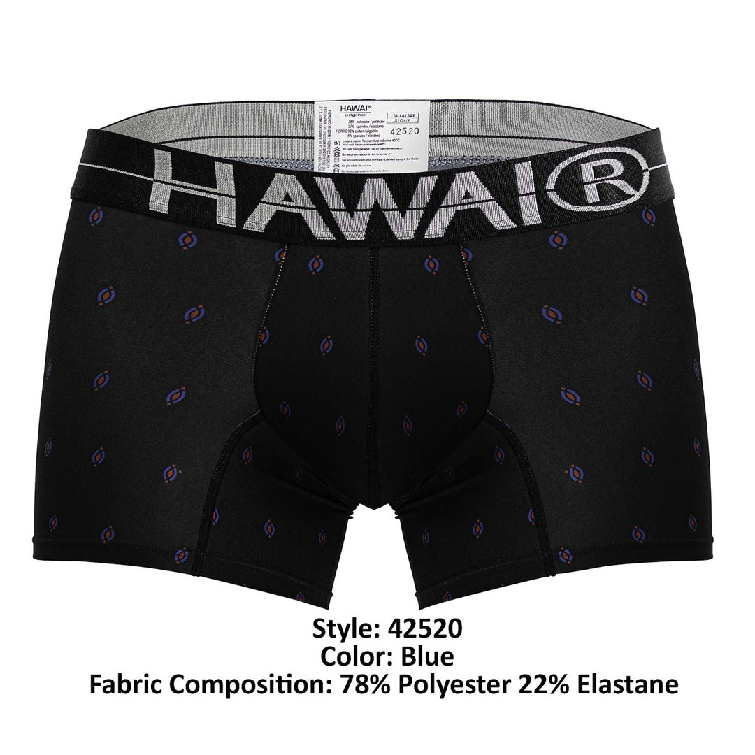 HAWAIR Printed Microfiber Trunks in Black – men's trunks