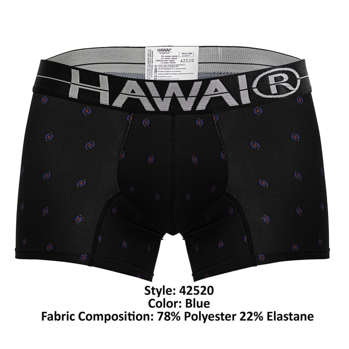 HAWAIR Printed Microfiber Trunks in Black – men's trunks