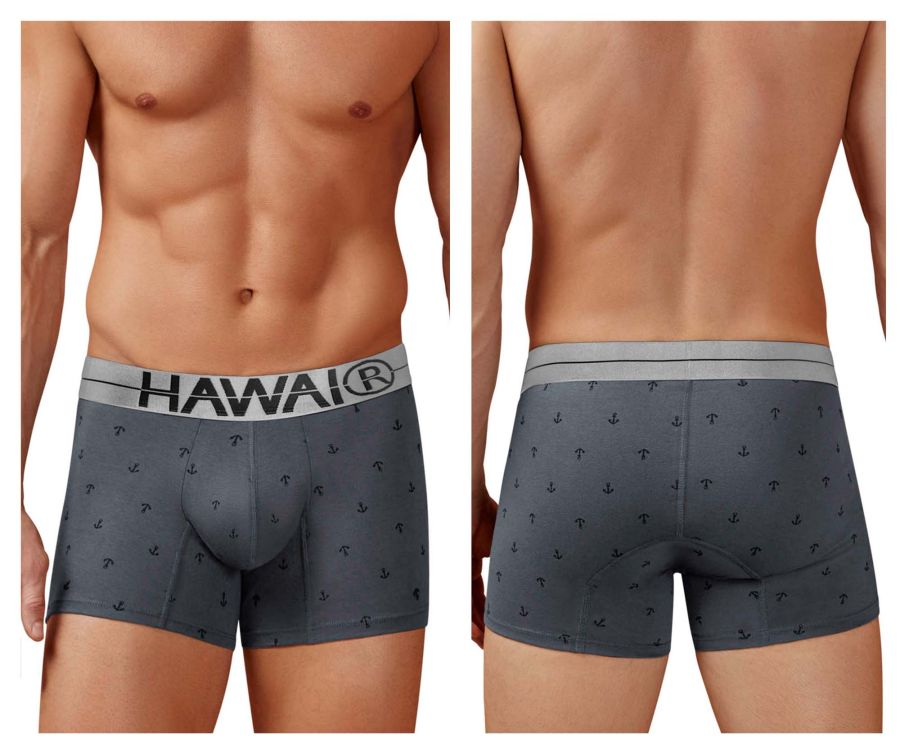 HAWAIR Cotton blend Men's Trunk Underwear in Gray – men's trunks