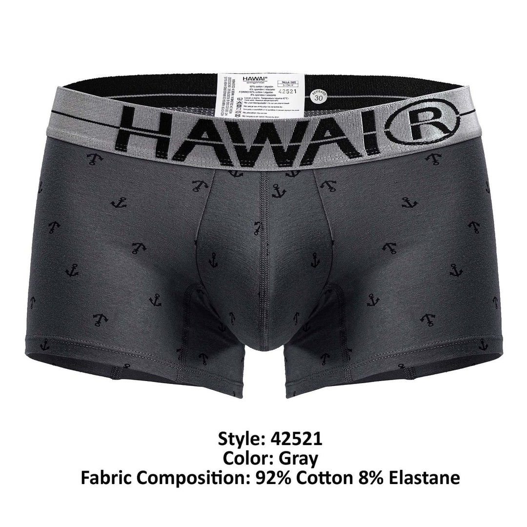 HAWAIR Cotton blend Men's Trunk Underwear in Gray – men's trunks