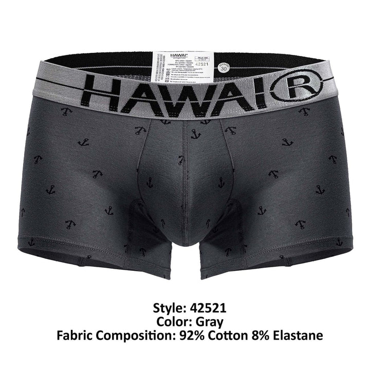 HAWAIR Cotton blend Men's Trunk Underwear in Gray – men's trunks