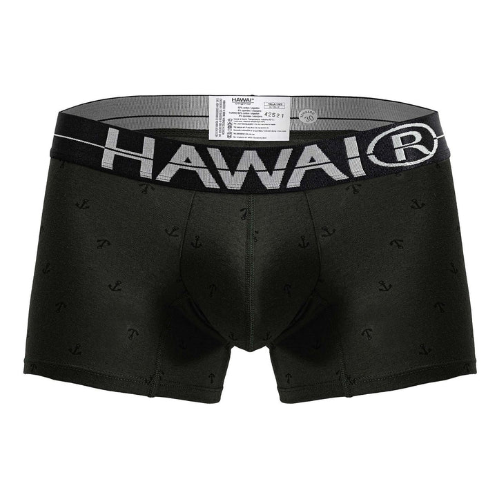 HAWAIR Cotton blend Men's Trunk Underwear in Military Green – men's trunks