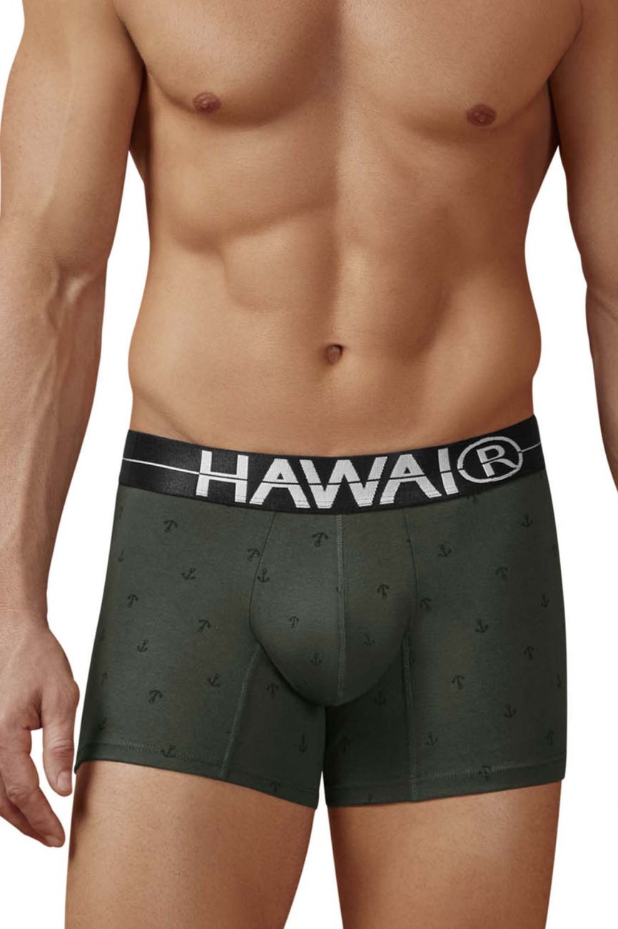 HAWAIR Cotton blend Men's Trunk Underwear in Military Green – men's trunks
