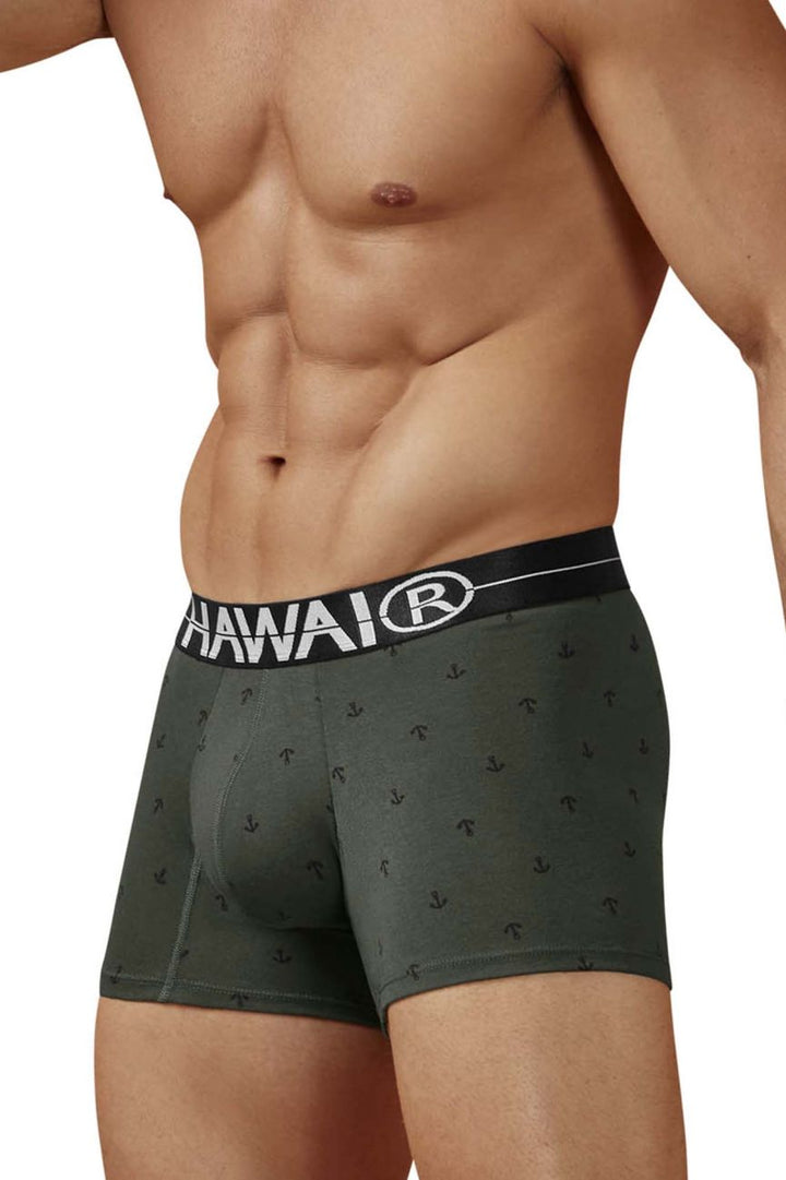 HAWAIR Cotton blend Men's Trunk Underwear in Military Green – men's trunks