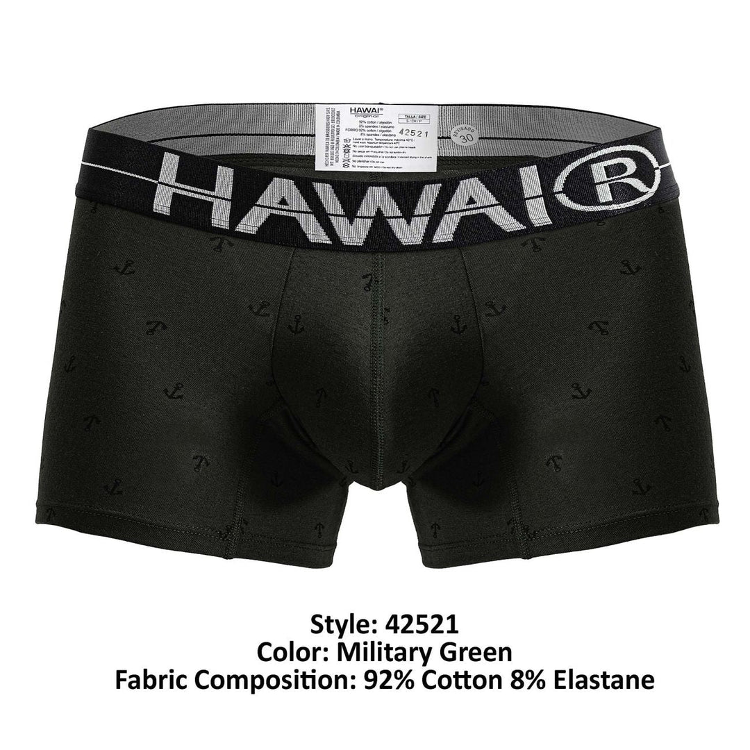 HAWAIR Cotton blend Men's Trunk Underwear in Military Green – men's trunks