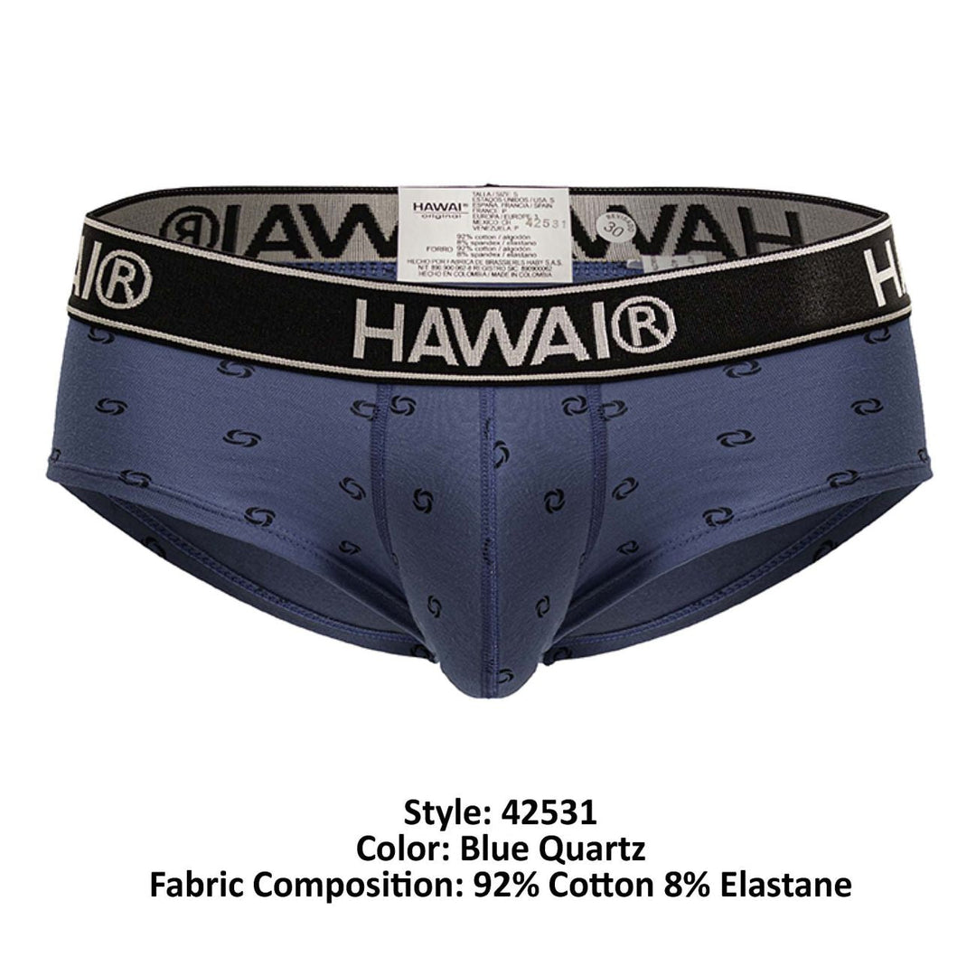 HAWAIR Cotton blend Men's Bikini Brief in Blue Quartz – men's briefs