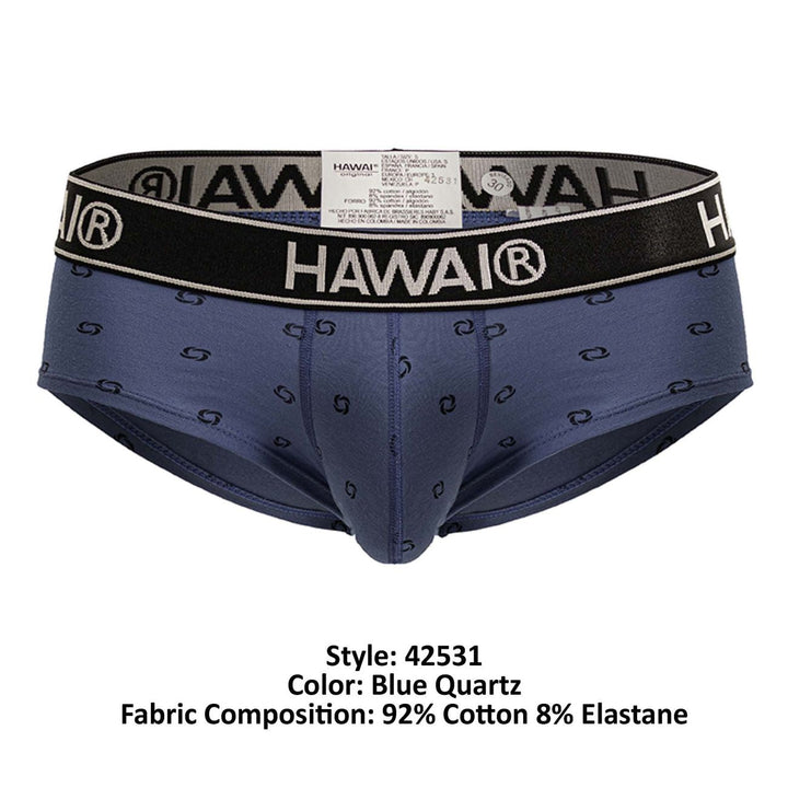 HAWAIR Cotton blend Men's Bikini Brief in Blue Quartz – men's briefs