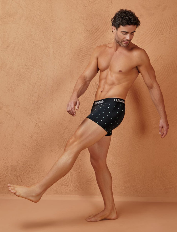 HAWAIR Microfiber Men's Trunk Underwear in Black – men's trunks