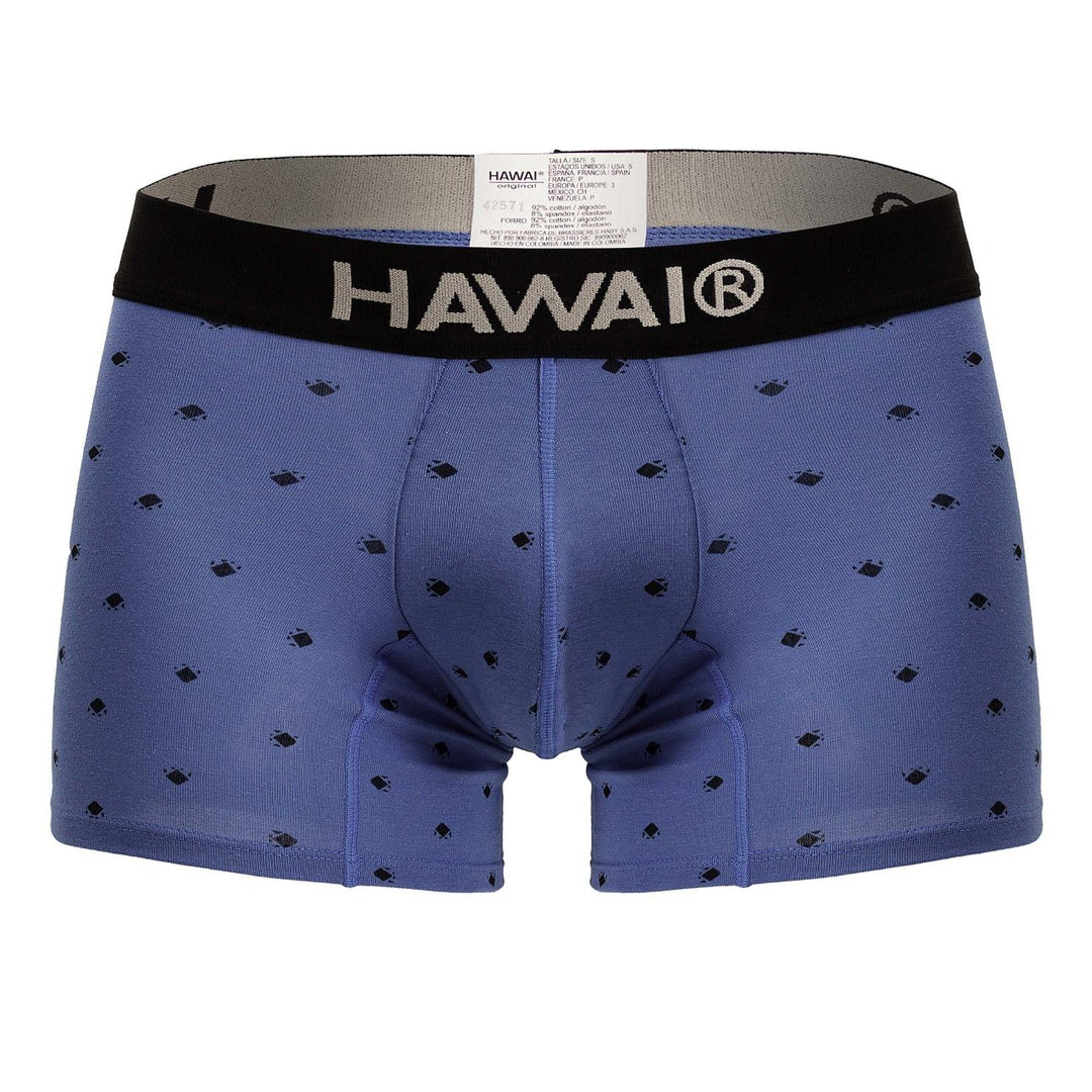 HAWAIR Cotton blend Men's Trunk Underwear in Blue Quartz – men's trunks