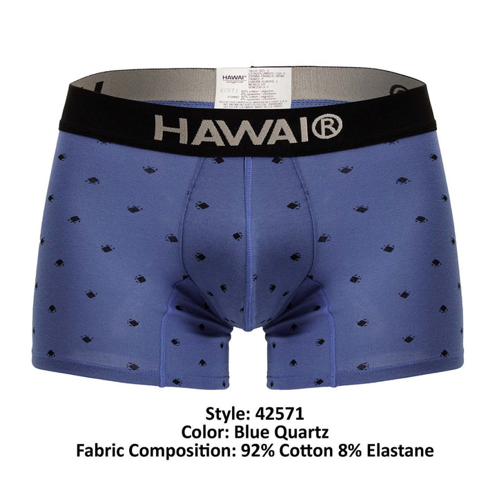 HAWAIR Cotton blend Men's Trunk Underwear in Blue Quartz – men's trunks
