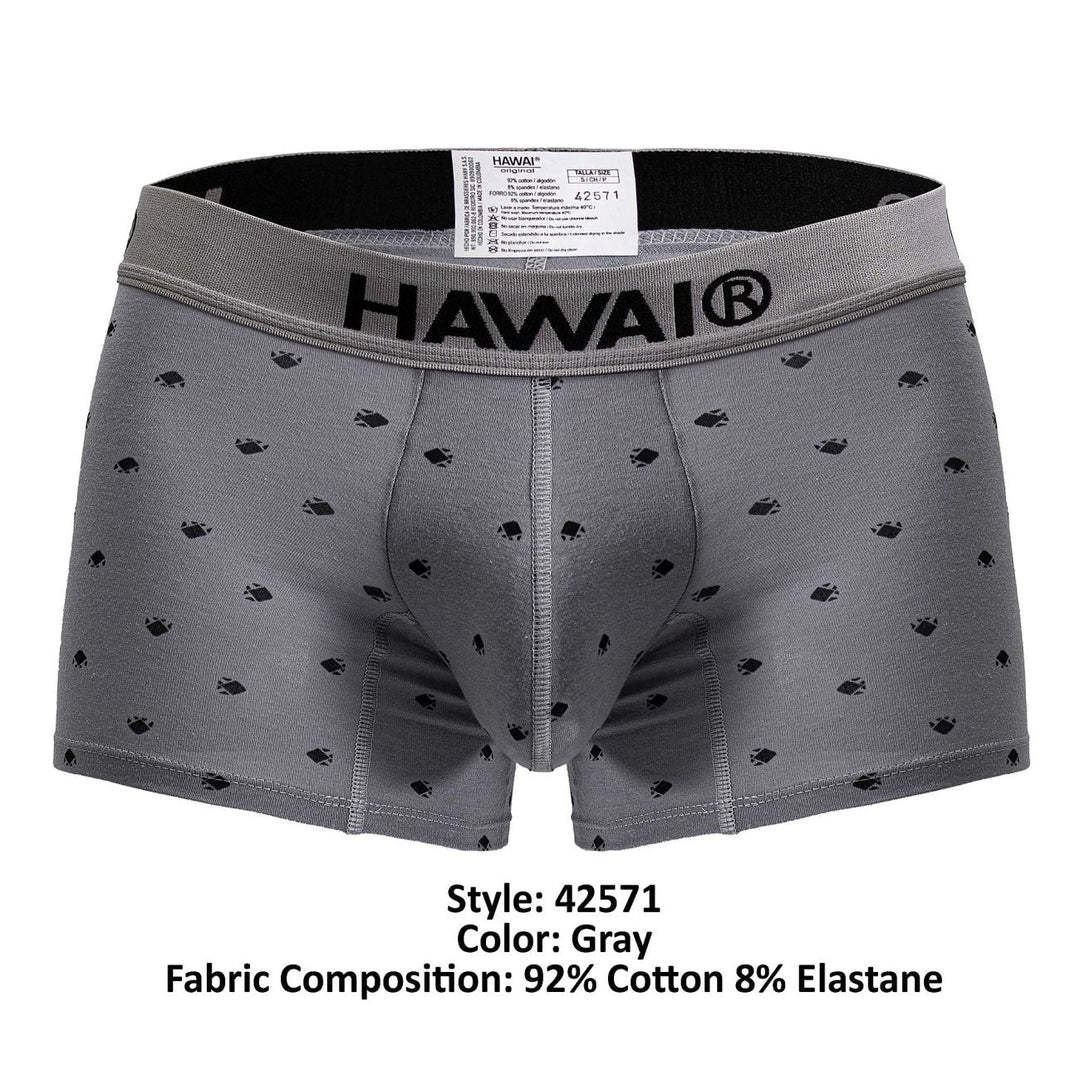 HAWAIR Cotton blend Men's Trunk Underwear in Gray – men's trunks
