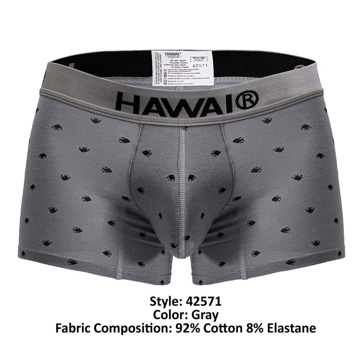 HAWAIR Cotton blend Men's Trunk Underwear in Gray – men's trunks