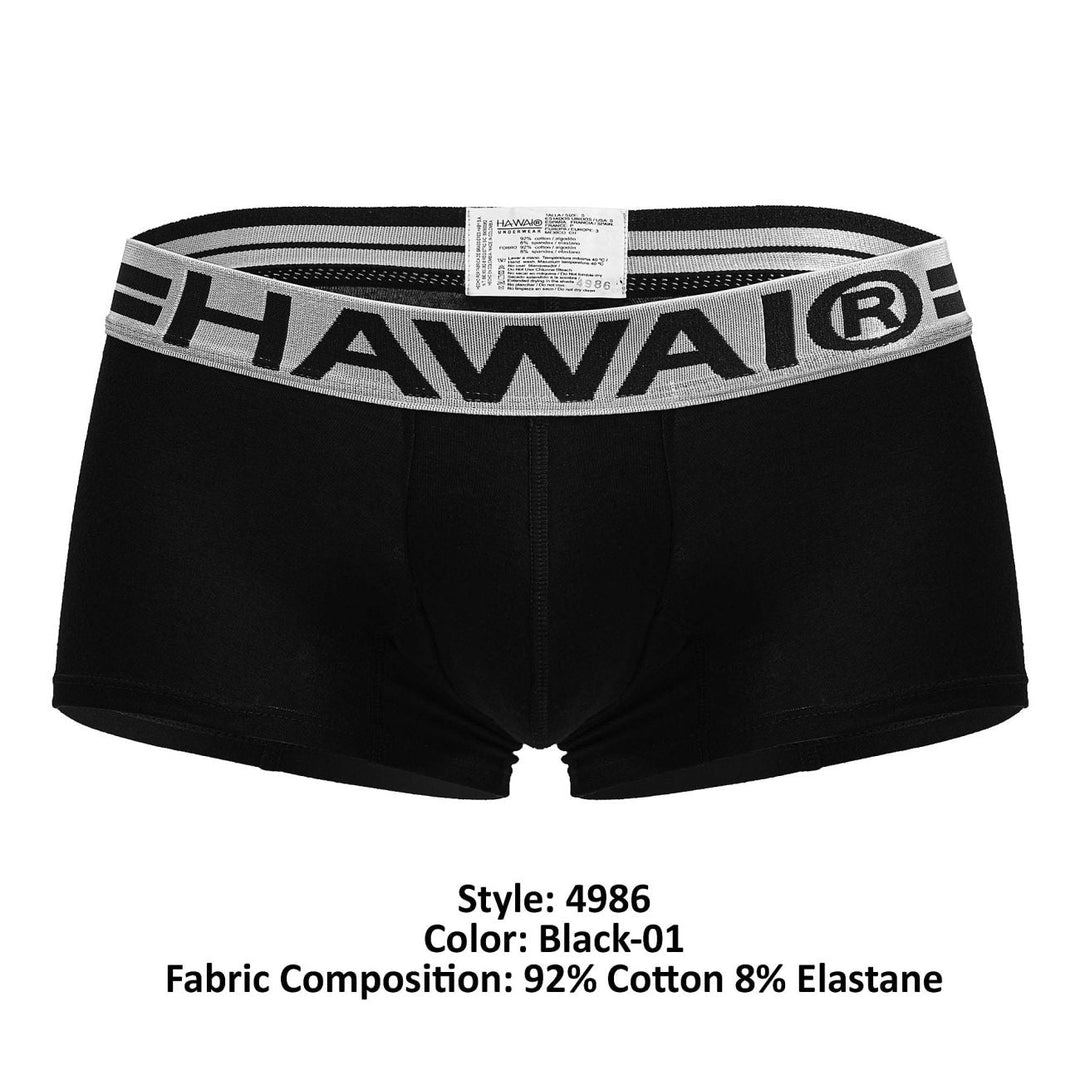 HAWAIR Cotton blend Men's Trunk Underwear in Black 01 – men's trunks