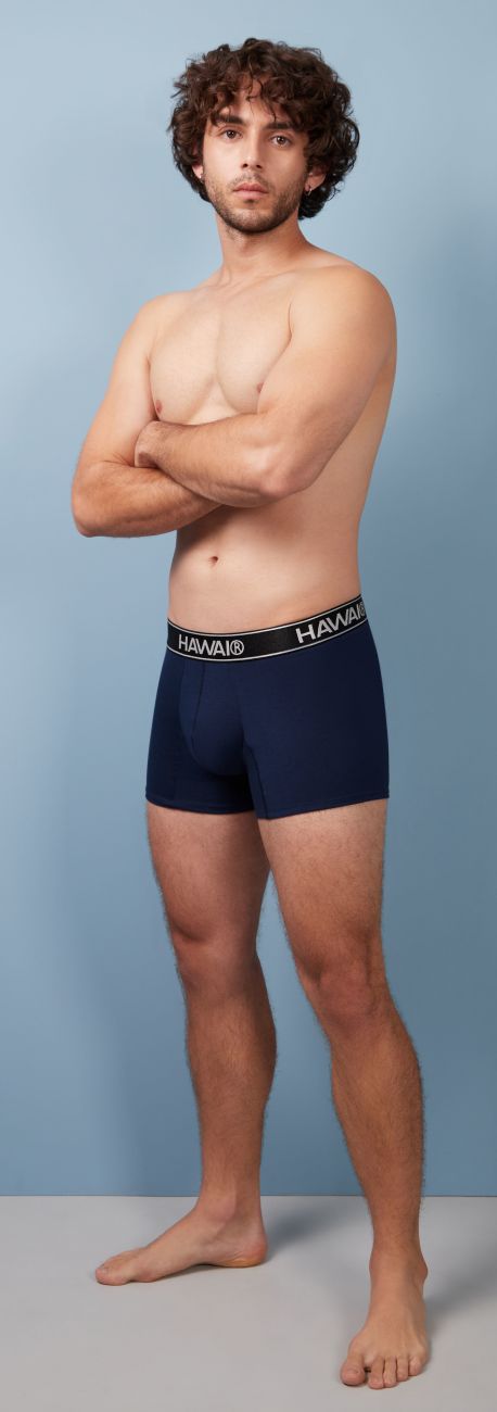 HAWAIR Cotton blend Men's Trunk Underwear in Dark Blue 01 – men's trunks