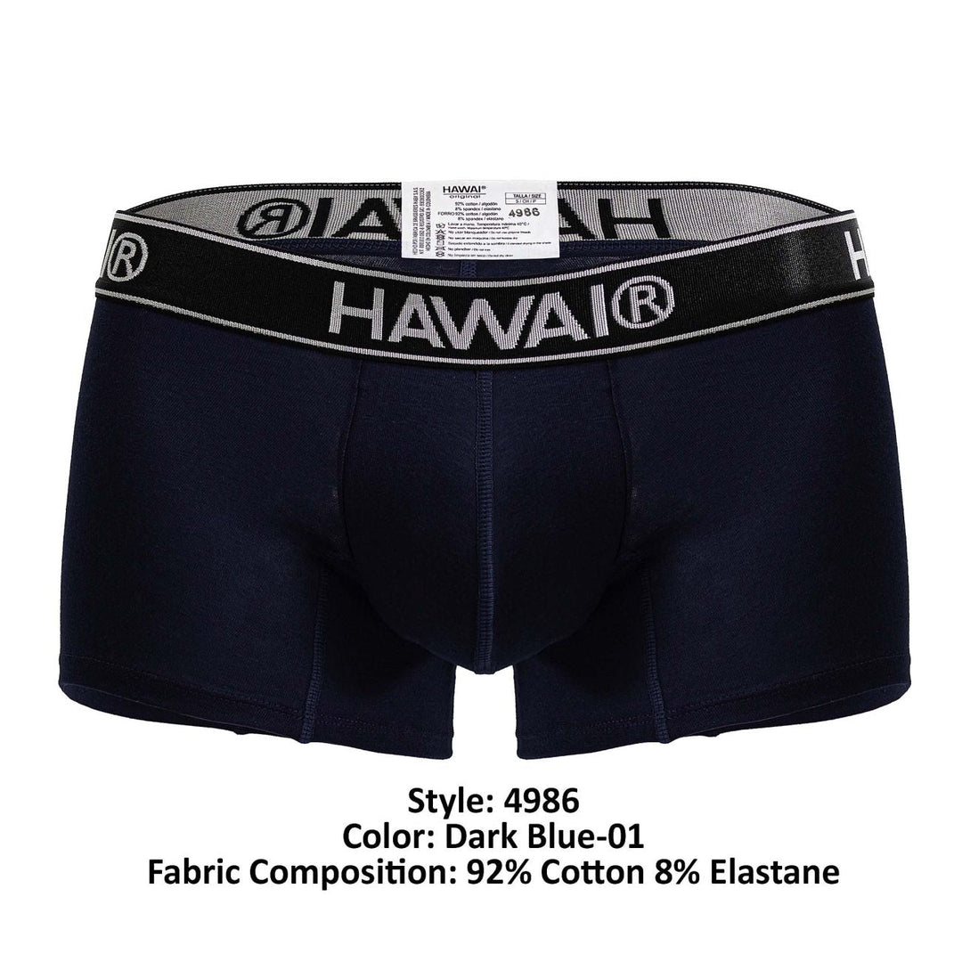 HAWAIR Cotton blend Men's Trunk Underwear in Dark Blue 01 – men's trunks