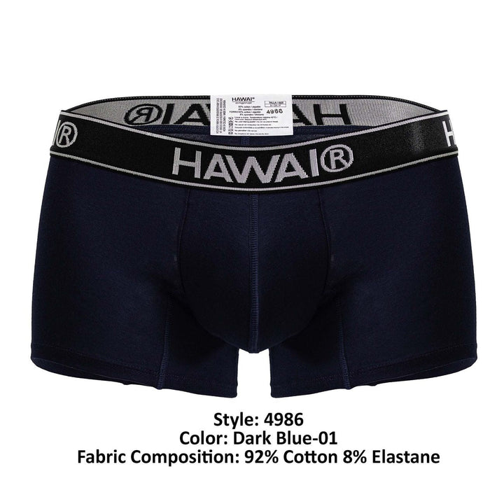 HAWAIR Cotton blend Men's Trunk Underwear in Dark Blue 01 – men's trunks