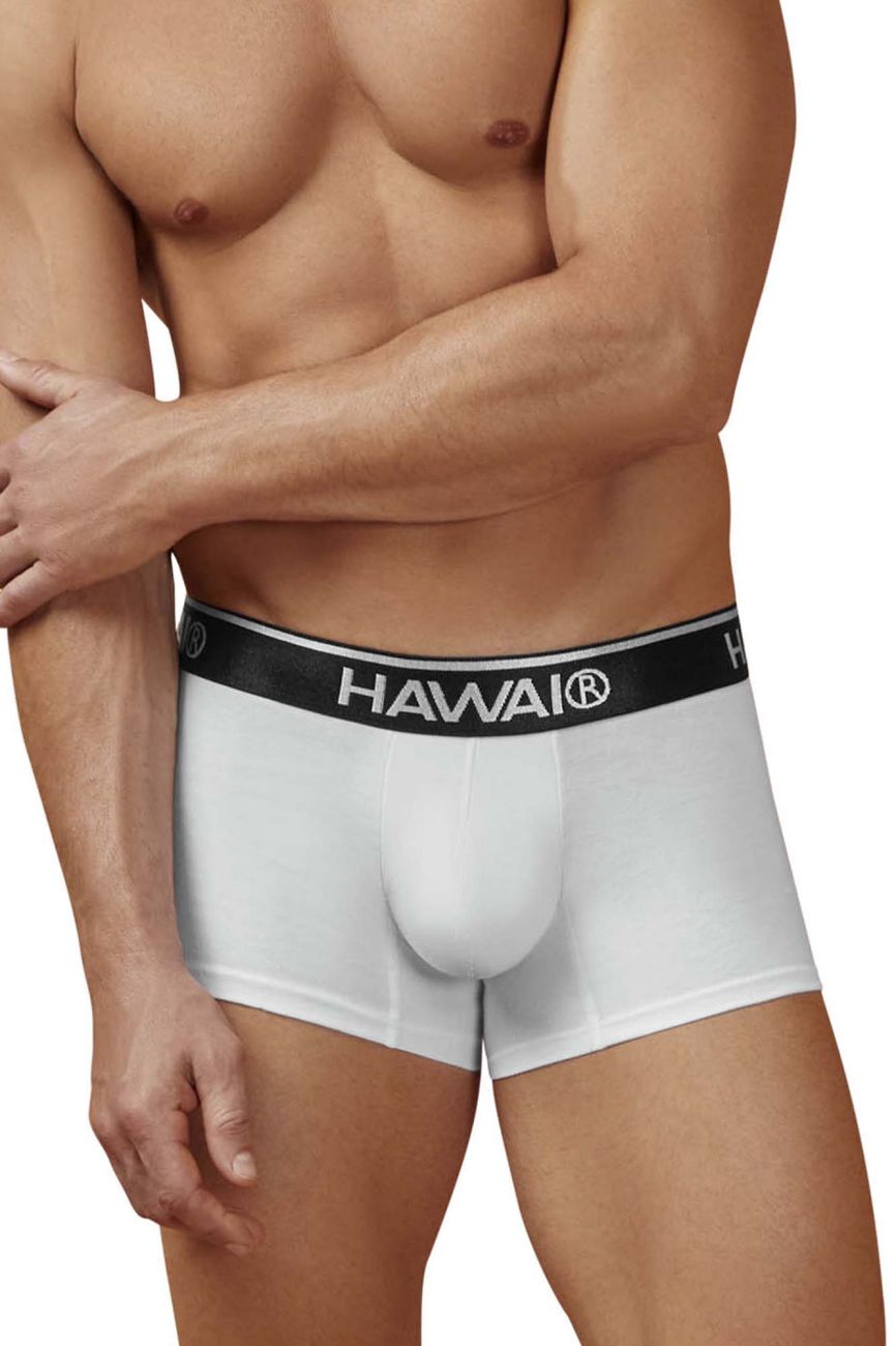 HAWAIR Cotton blend Men's Trunk Underwear in White 01 – men's trunks
