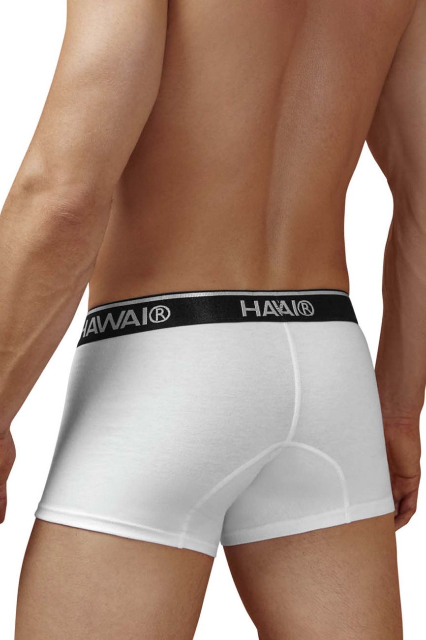 HAWAIR Cotton blend Men's Trunk Underwear in White 01 – men's trunks