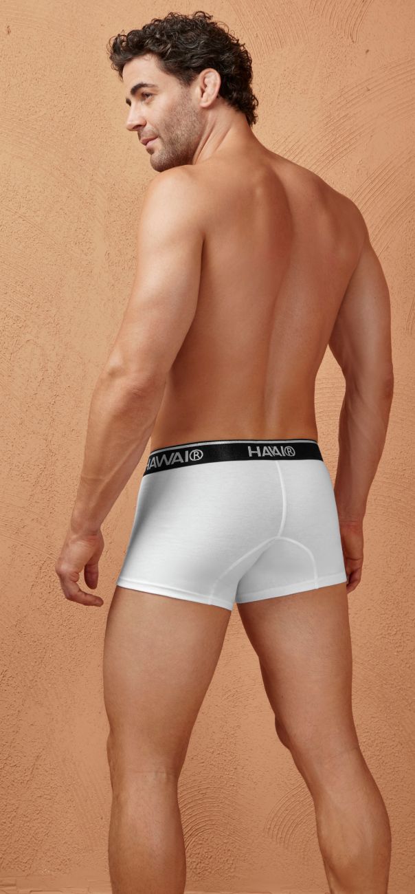 HAWAIR Cotton blend Men's Trunk Underwear in White 01 – men's trunks