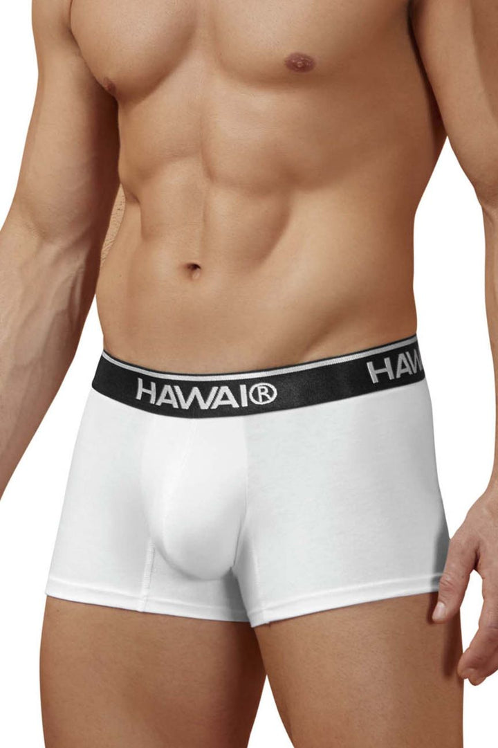 HAWAIR Cotton blend Men's Trunk Underwear in White 01 – men's trunks