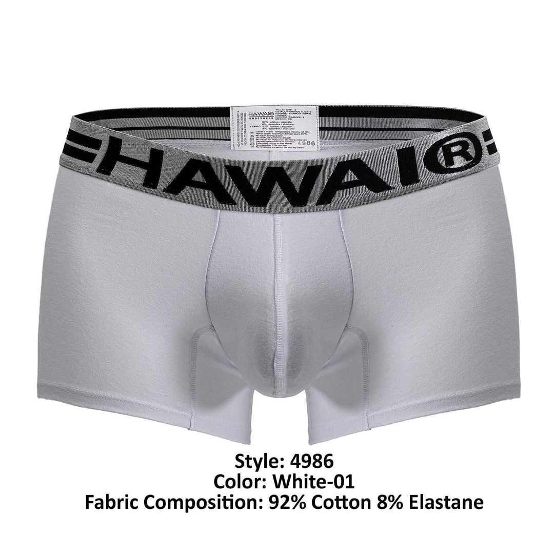 HAWAIR Cotton blend Men's Trunk Underwear in White 01 – men's trunks