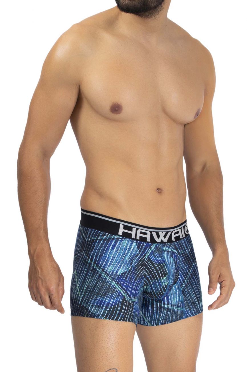 HAWAIR Printed Microfiber Men's Trunk Underwear in Royal Blue – men's trunks