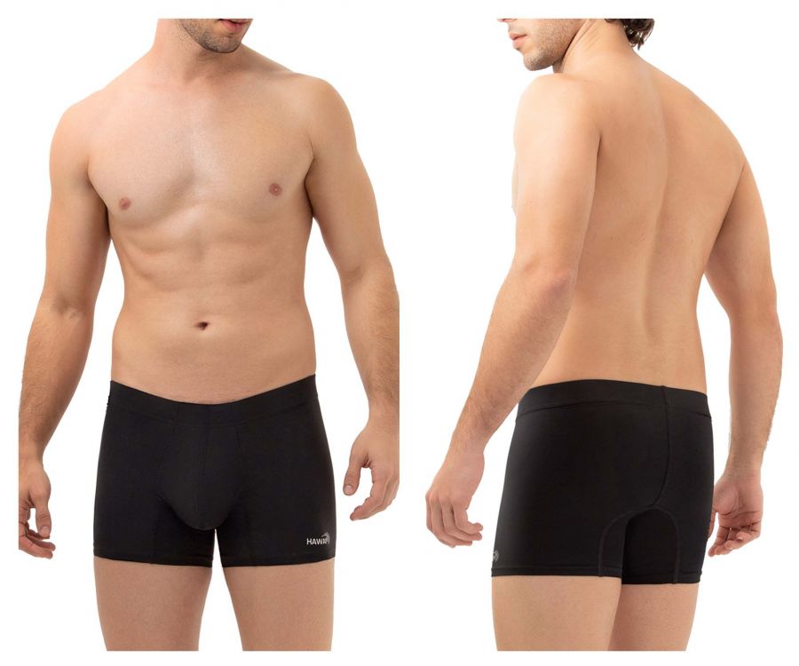 HAWAIR Microfiber Men's Trunk Underwear in Black – men's trunks