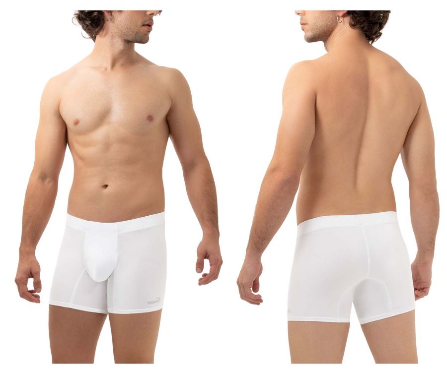 HAWAIR Microfiber Men's Trunk Underwear in White – men's trunks