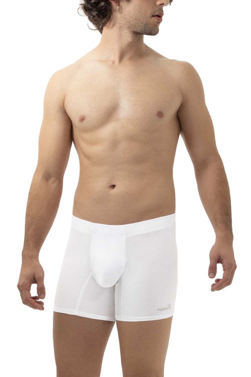 HAWAIR Microfiber Men's Trunk Underwear in White – men's trunks