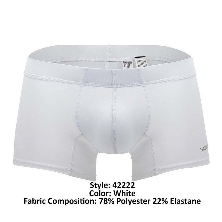 HAWAIR Microfiber Men's Trunk Underwear in White – men's trunks