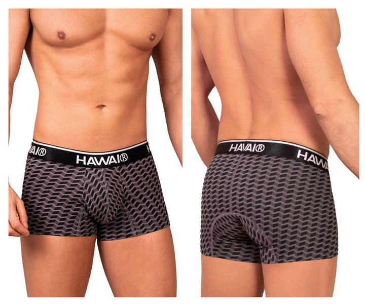 HAWAIR Printed Trunks in Gray – men's trunks