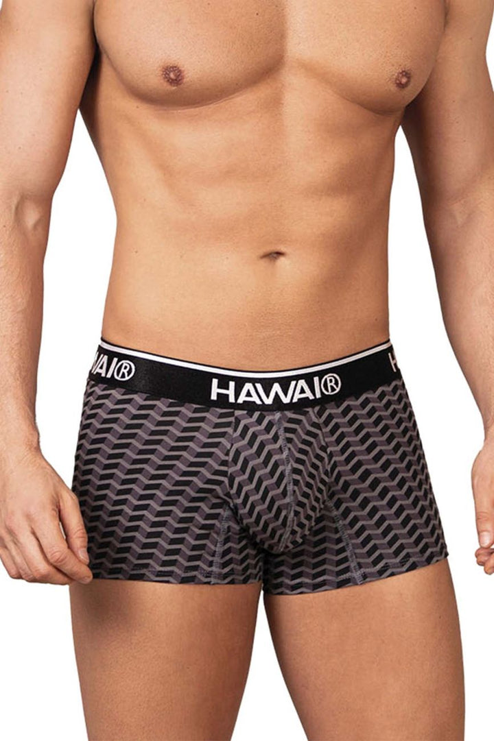 HAWAIR Printed Trunks in Gray – men's trunks