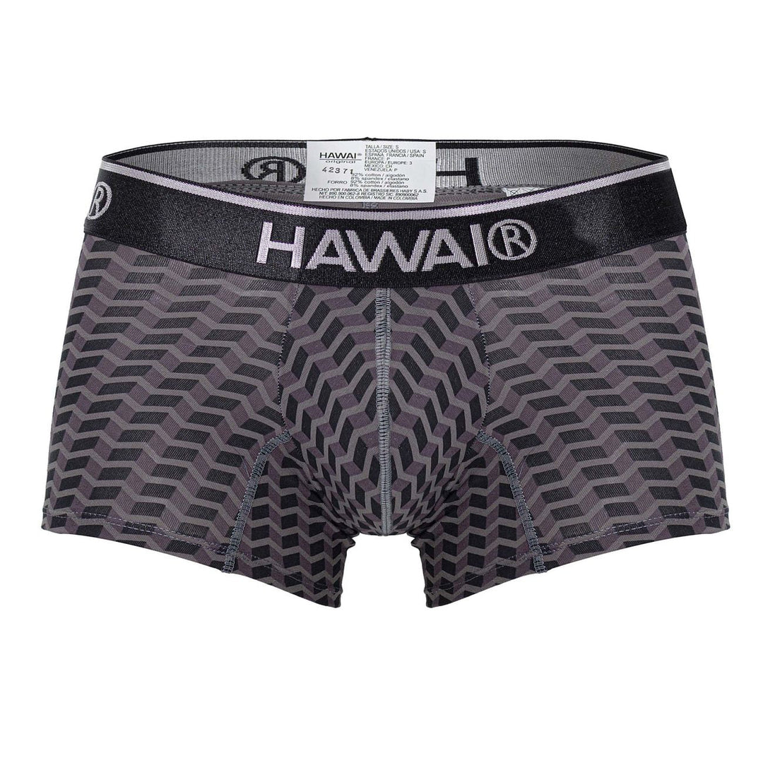 HAWAIR Printed Trunks in Gray – men's trunks