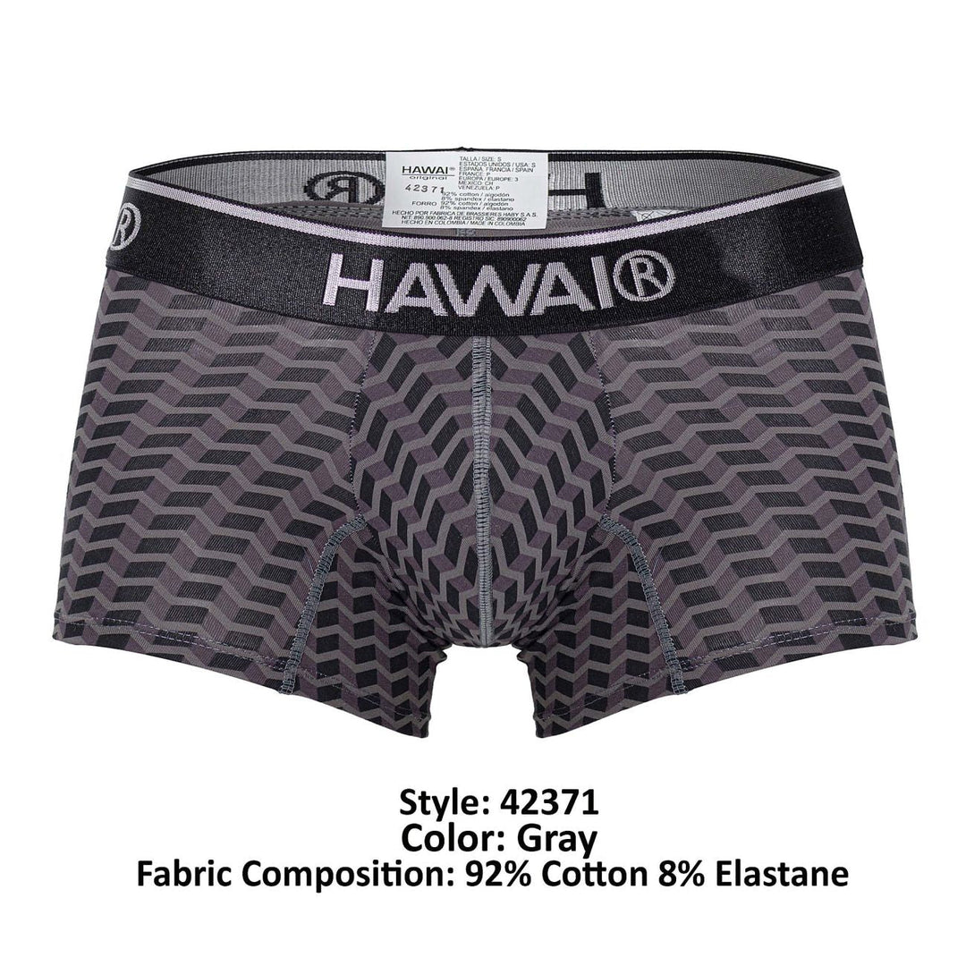 HAWAIR Printed Trunks in Gray – men's trunks