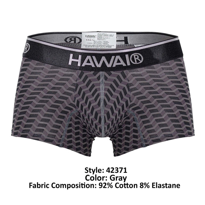 HAWAIR Printed Trunks in Gray – men's trunks