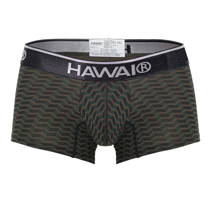 HAWAIR Printed Trunks in Green – men's trunks
