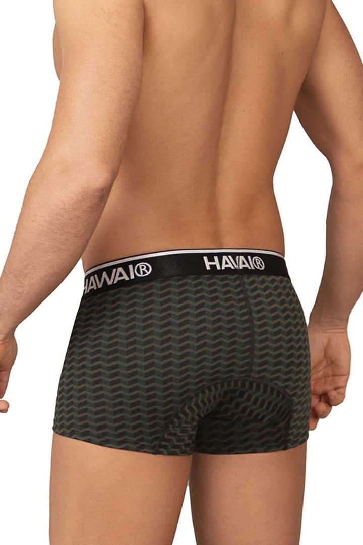 HAWAIR Printed Trunks in Green – men's trunks