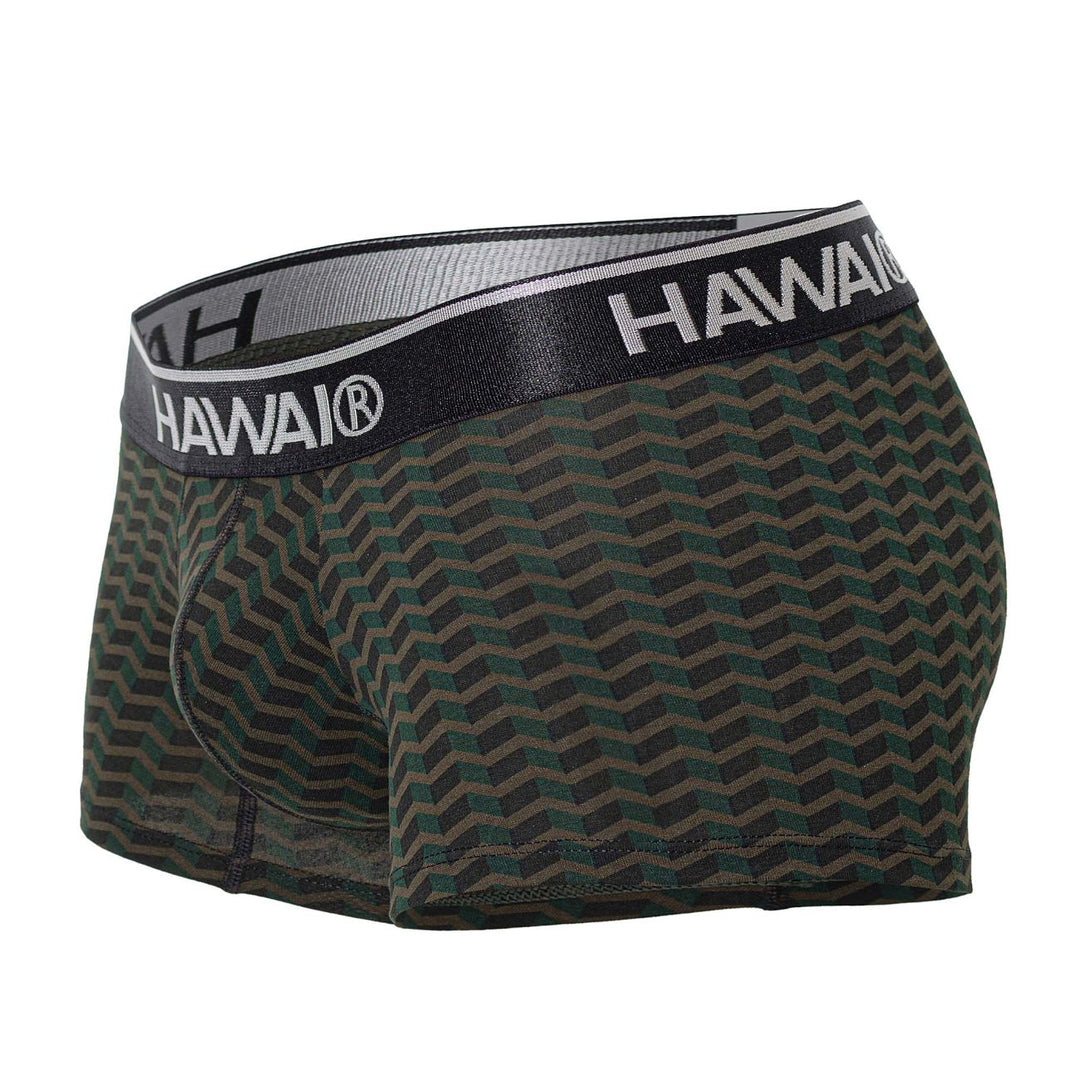 HAWAIR Printed Trunks in Green – men's trunks