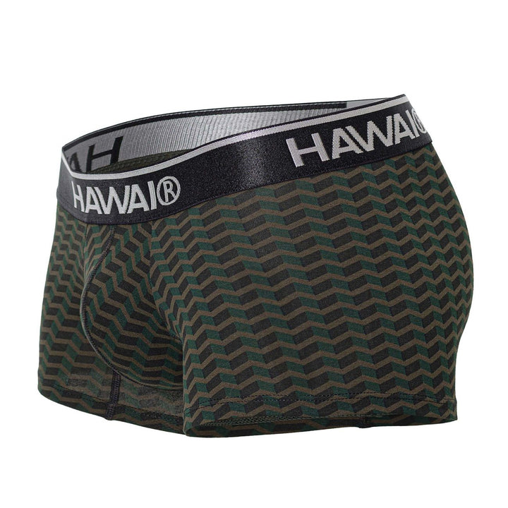 HAWAIR Printed Trunks in Green – men's trunks