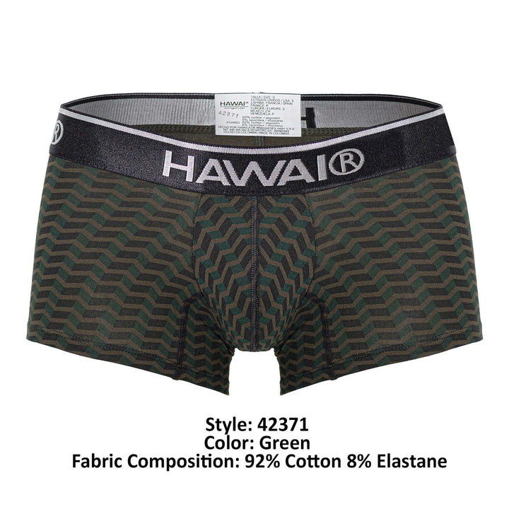 HAWAIR Printed Trunks in Green – men's trunks