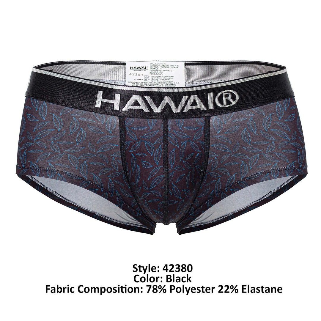 HAWAIR Printed Briefs in Black – men's briefs