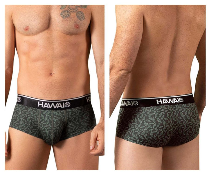HAWAIR Printed Briefs in Green – men's briefs