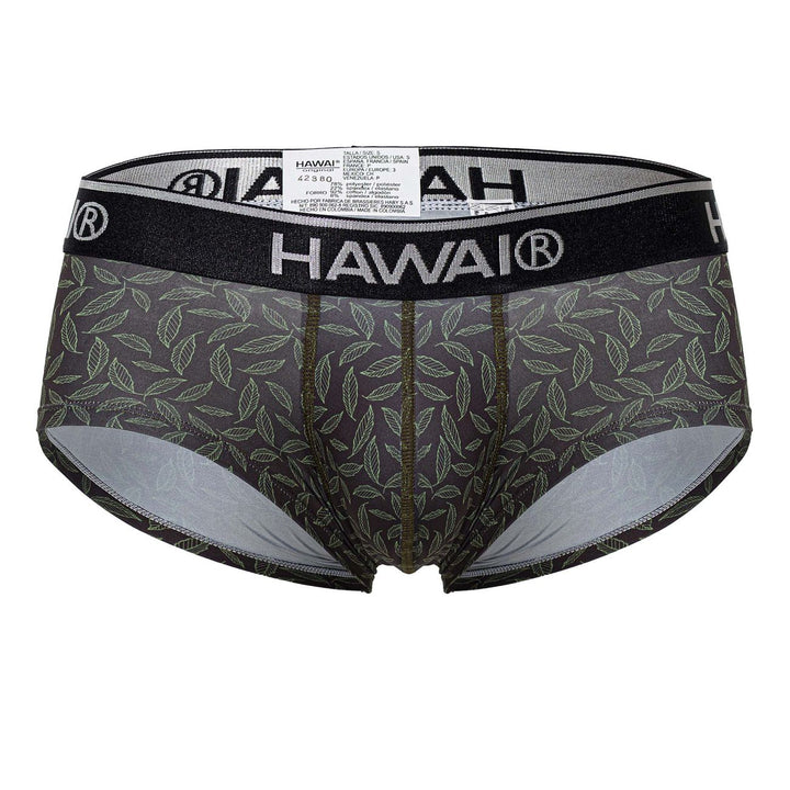 HAWAIR Printed Briefs in Green – men's briefs